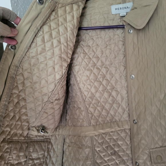 Merona Tan Quilted Women's Jacket - Picture 2 of 4